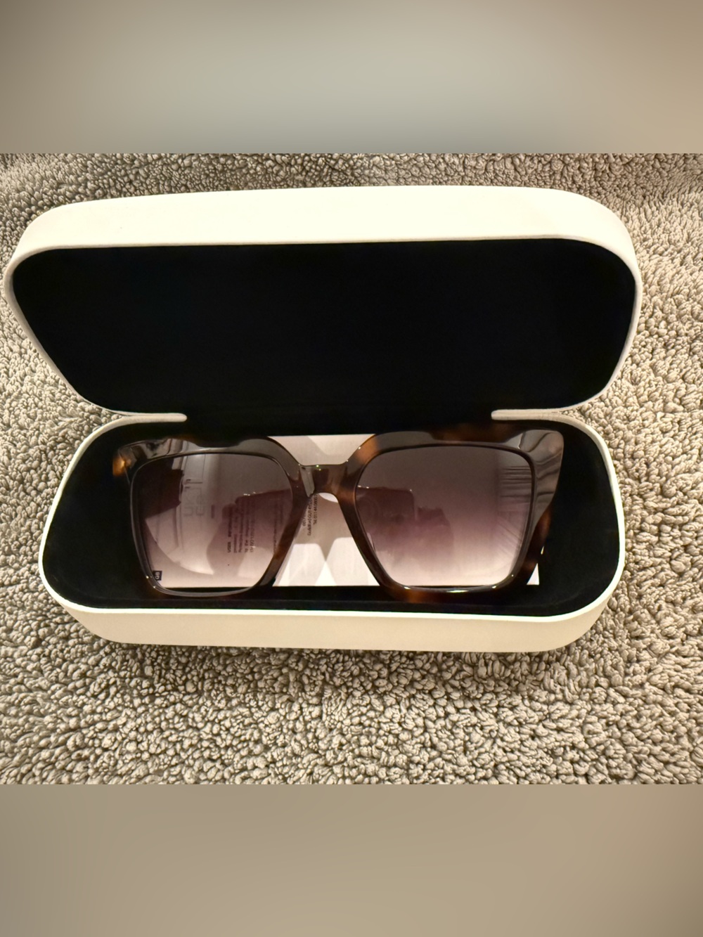 Calvin Klein Tortoiseshell Square Sunglasses - Brown Gradient Lenses